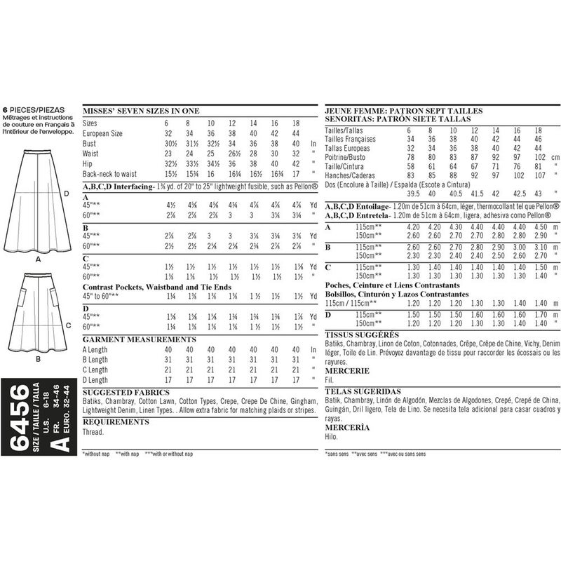 NEW LOOK Patterns Misses' Easy Wrap Skirts in Four Lengths A (6-8-10-12-14-16-18) 6456 - Image 5